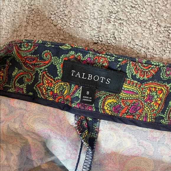 Talbots Multicolor Paisley Pants - Picture 2 of 5